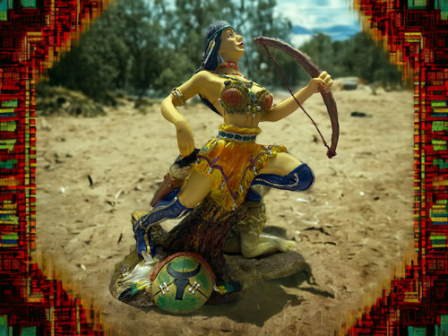 Indianer kriegerin frau - kriegerin,