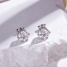 1KT Moissanite Ohrringe 925