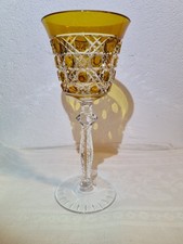 Val Saint Lambert Bleikristall  Überfang Weinrömer Kristallglas 19,5 cm TOP