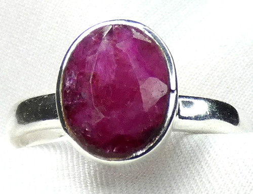 Rubin ring 925 - ring, silber