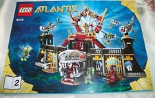 2 x LEGO - BAUANLEITUNG  ATLANTIS 8078  1 + 2