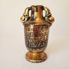 Stangl Pottery Black Gold Vase