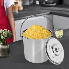 Edelstahleimer mit Deckel 12 L