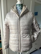 Damen Winter- Wendejacke mit Fell und Kapuze Gr. S, 36/ 38, Beige, Tom Tailor