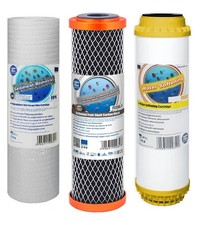 Aquafilter 3er Set Ersatzfilter ganzes Haus Wasserreiniger Enthärter 10"