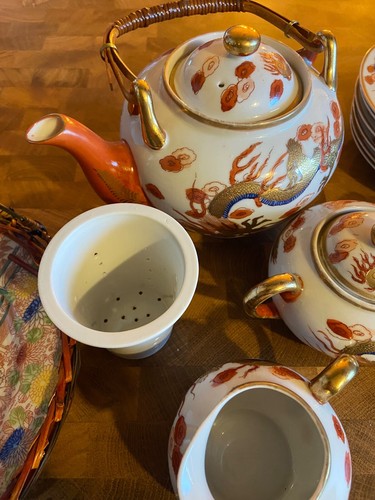 Teeservice geisha drache rot - drache,