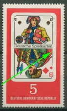 DDR 1967 Deutsche Spielkarten mit Plattenfehler 1298 F 21 postfrisch