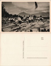 Ansichtskarte .Bayern Bayerische - Trachten, Tanz auf dem Tanzboden 1930
