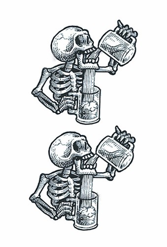 Temporäres tattoo skull - tattoo, set