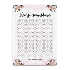 Postkarte Hochzeitscountdown