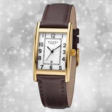 Armbanduhr Leder dunkelbraun