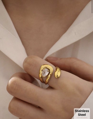 Ring zirkonia dekor - zirkonia, karat