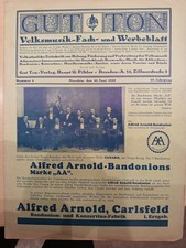 Katalog Alfred Arnold Gut Ton Volksmusik- Fach- und Werbeblatt 15. Juni 1932