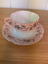 Antike Tasse Untertasse Russisch Evtl. Kuznetsov Porzellan Blumen Um 1900 RAR