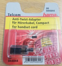 Neu Hama 00 044844 Telcom  Anti Twist Adapter für Hörerkabel, Compact