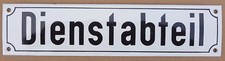 Dienstabteil bahnschild - dienstabteil,