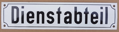Dienstabteil bahnschild - bahnschild, db