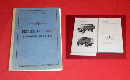 Betriebsanleitung borgward - betriebsanleitung, b