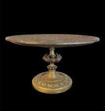 Antiker Bronze Tafelaufsatz Putto Patina Monogrammiert Ca. Um 1890/1910