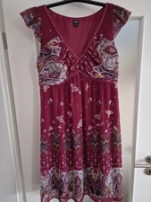 Esprit Damen kleid armellös Sommer Gr. 40, Bordeaux Geblümt