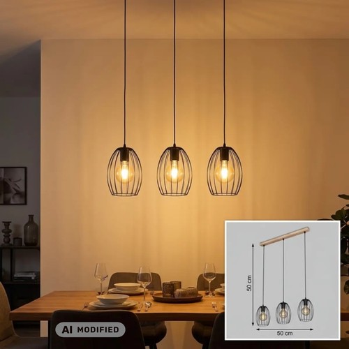 Flammige pendelleuchte - 3-flammige,