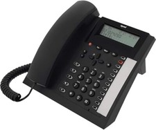 tiptel 1020 Telefon schwarz mit Standfuß / Wandhalterung Analog 1081520 - DEMO