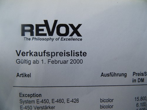 Revox preisliste von - preisliste,