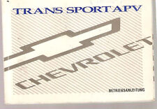 Deutsche Betriebsanleitung  BEDIENUNGSANLEITUNG Handbuch Chevrolet Trans Sport A