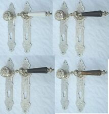 Haustürbeschlag Gründerzeit Jugendstil Nickel matt gebürstet  (#14b-1-NM)