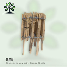 Staketenzaun mit Pflock | Keine Pfosten Notwendig |Gartenzaun |  Handgemacht