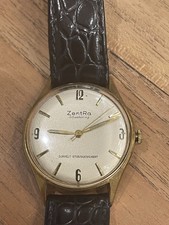 Zentra Schwebering Armbanduhr - Handaufzug Vergoldet