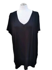 Primark Modal Mix langes T-Shirt Longshirt schwarz Gr.XL neu 