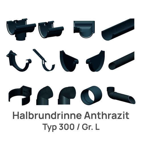 Dachrinne regenrinne typ300 - dachrinne,