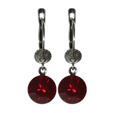 Konplott Ohrringe Ohrhänger Black Jack hängend rot siam silber