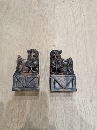 Paar wächterlöwen foo dogs - wächterlöwen,