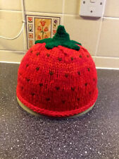 Handgestrickte Kinder Erdbeermütze