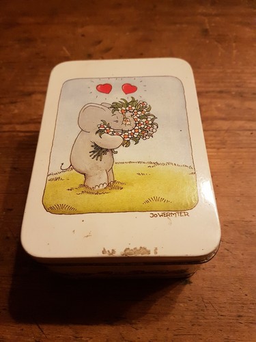 Alte blechdose elefant blumen - alte,