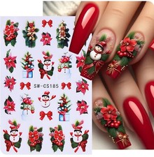 3D Nagel Sticker Nail Art Weihnachten Blume Weihnachtsmann Selbstklebend