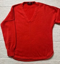 roter 100% Kaschmir Pullover -