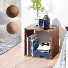 Cube Massivholz Regal Beistelltisch Tisch Holzcube Würfelregal Couchtisch