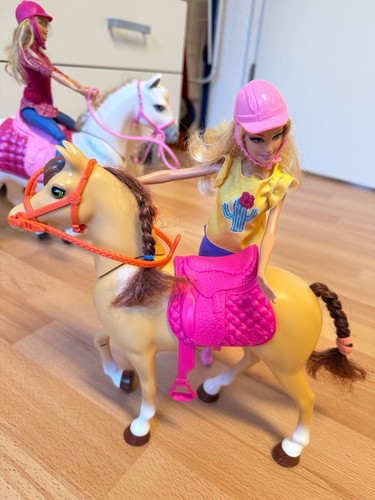 Großes barbie mit pferde - barbie, set