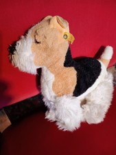 Steiff Hund FOXY  Foxterrier ❤️ Stofftier ca. 26 cm  m.Knopf u. Fahne 