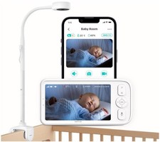 NETVUE Babyphone mit Kamera und 4 in 1 Halter, 5 Zoll 1080P HD Video Babyphone