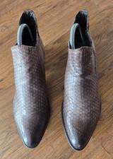 Stiefelette in braun Gr. 38 von Vero Cuoio mit Reptilprägung Reptildruck