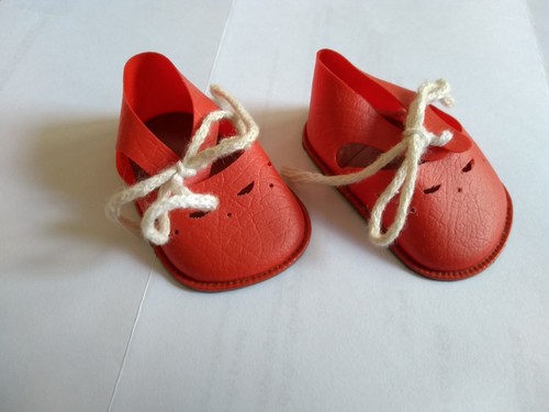 Alte puppenschuhe rot - alte,