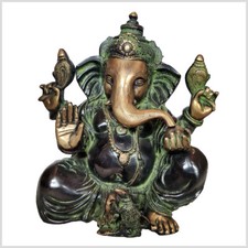 Ganesha Messing 36cm 11kg Glücksgott Ganesh Shiva Krishna Indien Hinduismus