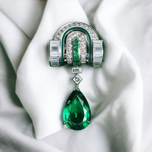 Art deco smaragd tropfen - deco,