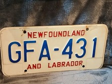KFZ Kennzeichen Newfoundland and Labrador  altes Schild   - Rarität