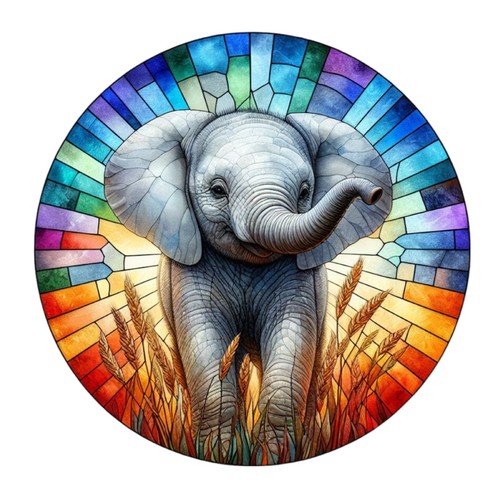 10x sticker elephant - , stained