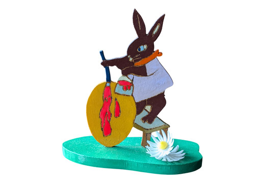 Bemalter holz osterhase - bemalter, ddr
